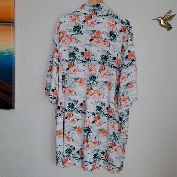 Goodfellow Mens Floral Hawaiian Shirt Button Up Multicolor Tropical 3XL Tall - Picture 2 of 12